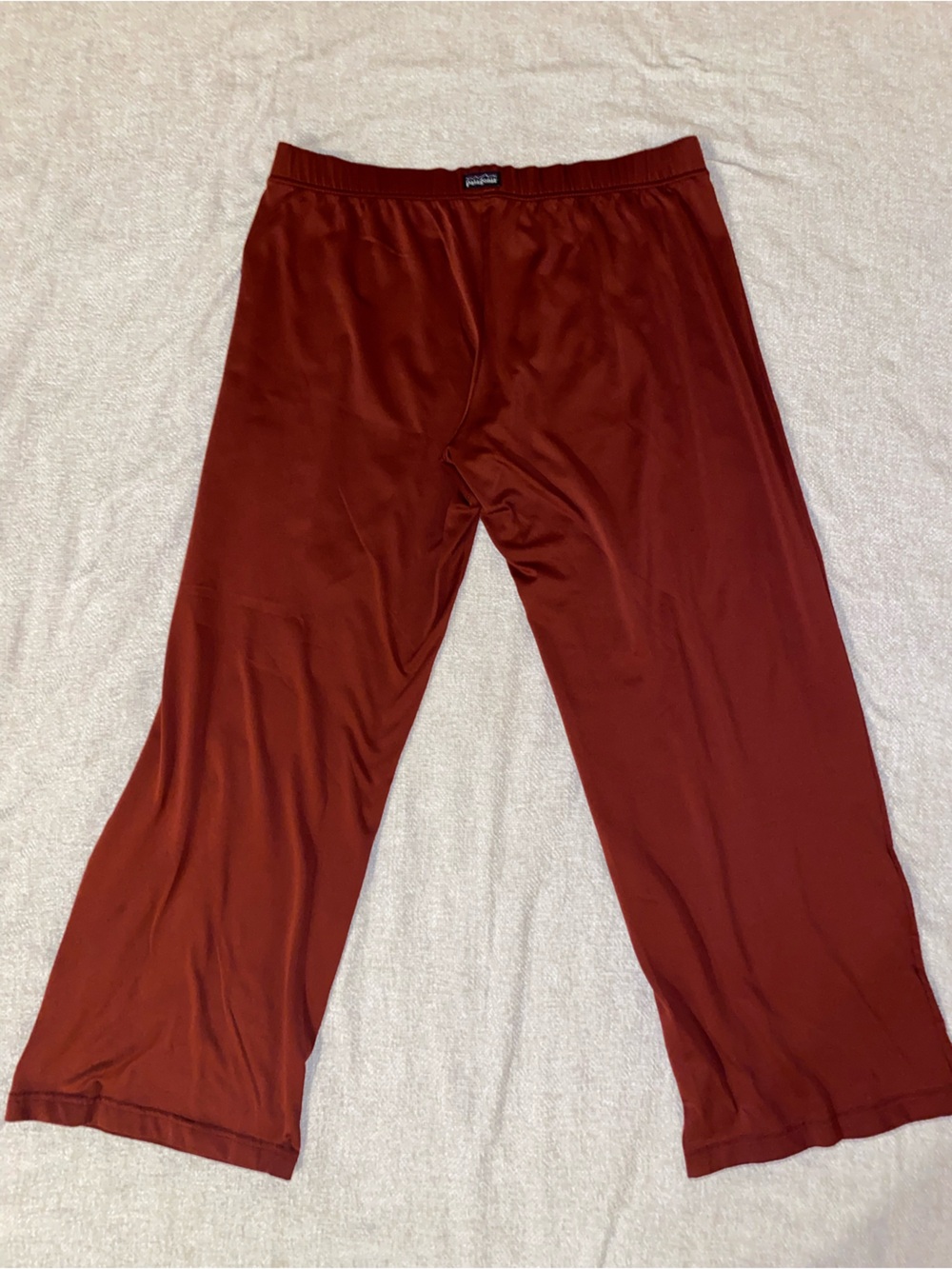 Vintage Patagonia Made in USA Wide Leg Pants Women's Large Rust Orange Pull On